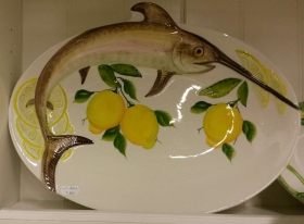 Тарелка для морепродуктов  - керамика, роспись
